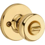 Kwikset Tylo Polished Brass Keyed Entry Door Knob thumbnail 2
