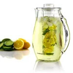 Oventes 84 fl. oz. Fruit Infuser Pitcher with Removable Fruit and Ice Rods, Non-Slip Handle thumbnail 6