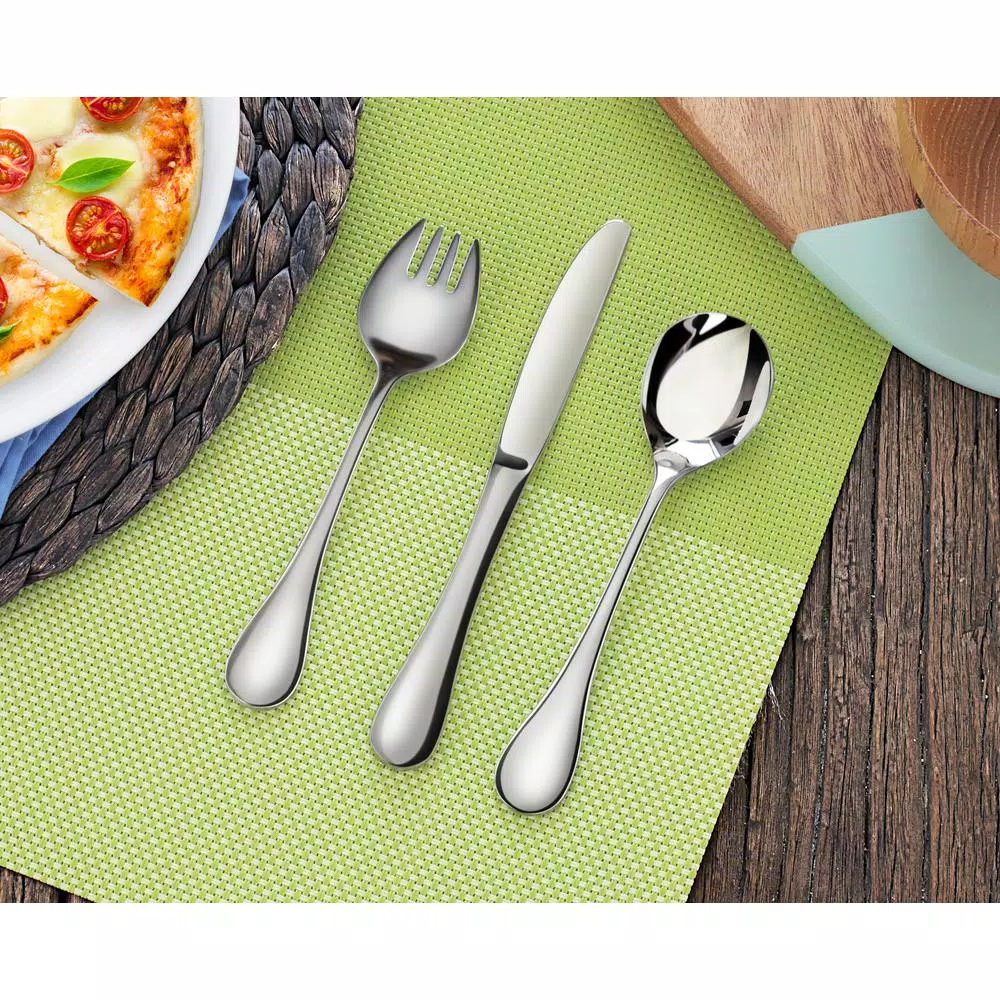 Artaste Rain 12-Piece 18/10 Stainless Steel Kids Flatware Set, Service for 4