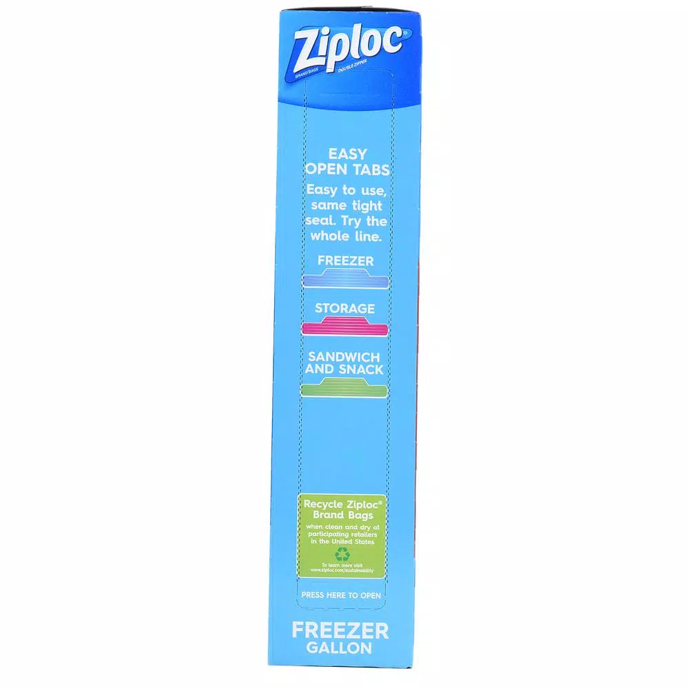 Ziploc Gallon Plastic Freezer Bags, 14-Bag Count (12-Pack)