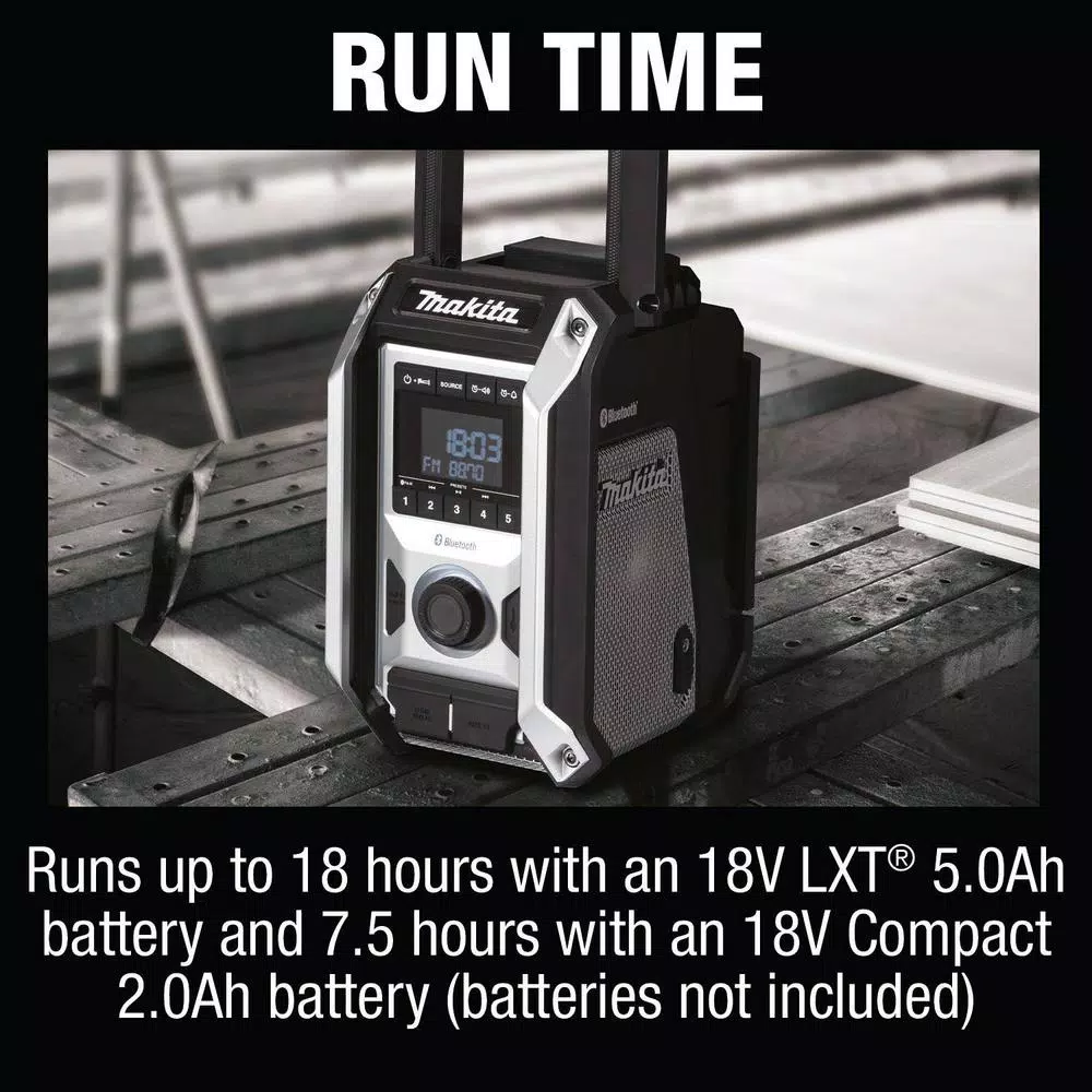 Makita XRM09B 18V LXT & 12V Max CXT Bluetooth Job Site Radio (Tool-Only)