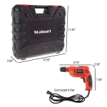 Stalwart 3.2 Amp 3/8 in. Corded Electric Power Drill Kit with Carrying Case thumbnail 3