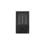 Schlage Encode Smart Wi-Fi Deadbolt with Camelot Handleset and Georgian Knob, Matte Black thumbnail 2