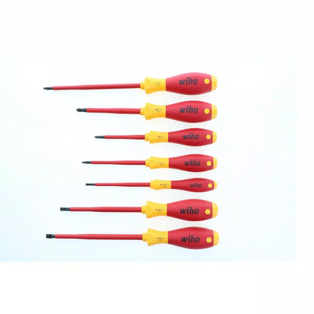 Wiha 7-Piece Insulated SoftFinish Screwdriver Set, 1000V Rated