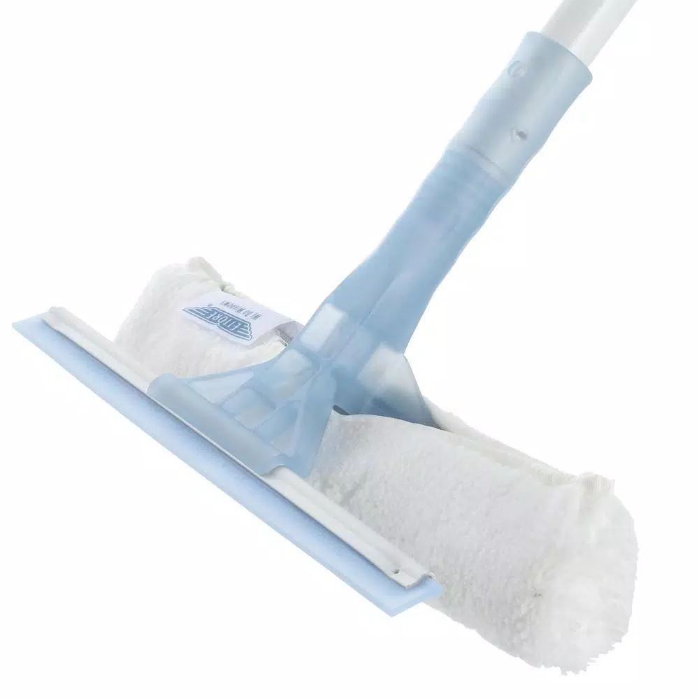 Ettore Squeegee and Scrubber Combo Window Wand with 5 ft. Extension Pole