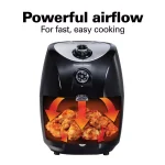 Proctor Silex 1.58 Qt. Black Air Fryer, 900W Compact Countertop Fryer thumbnail 6
