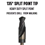 Drill America Killer Force 5-Piece High Speed Steel Reduced Shank Drill Bit Set, 9/16 in. - 1 in. thumbnail 4