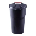 Rubbermaid Roughneck 45 Gallon Wheeled Trash Can with Hinged Lid, Black thumbnail 1