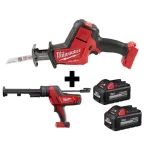 Milwaukee M18 FUEL 18V Brushless Reciprocating Saw & Caulk Gun Combo Kit with (2) 6.0 Ah Batteries thumbnail 1