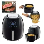 GoWISE USA 5.8 Qt. XL Electric Air Fryer, 8-in-1 Black Countertop Fryer with Recipe Book thumbnail 4