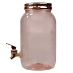 Unbranded 1 Gal. Plastic Beverage Dispenser with Spigot - Gold Beverage Serveware thumbnail 2