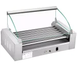 Great Northern Popcorn Commercial 1400W 18-Hot Dog 7-Roller Grilling Machine with Cover thumbnail 2