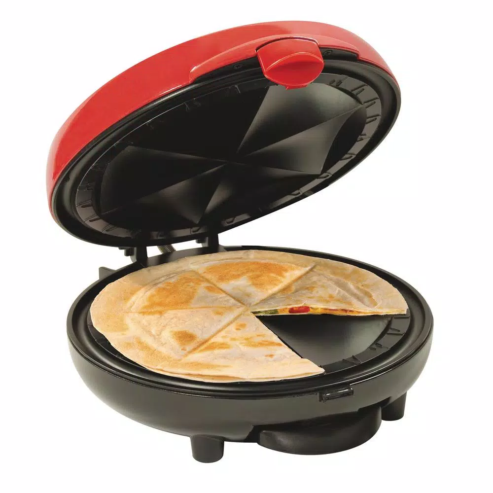 Nostalgia Fiesta Series 6-Wedge Electric Quesadilla Maker, Red