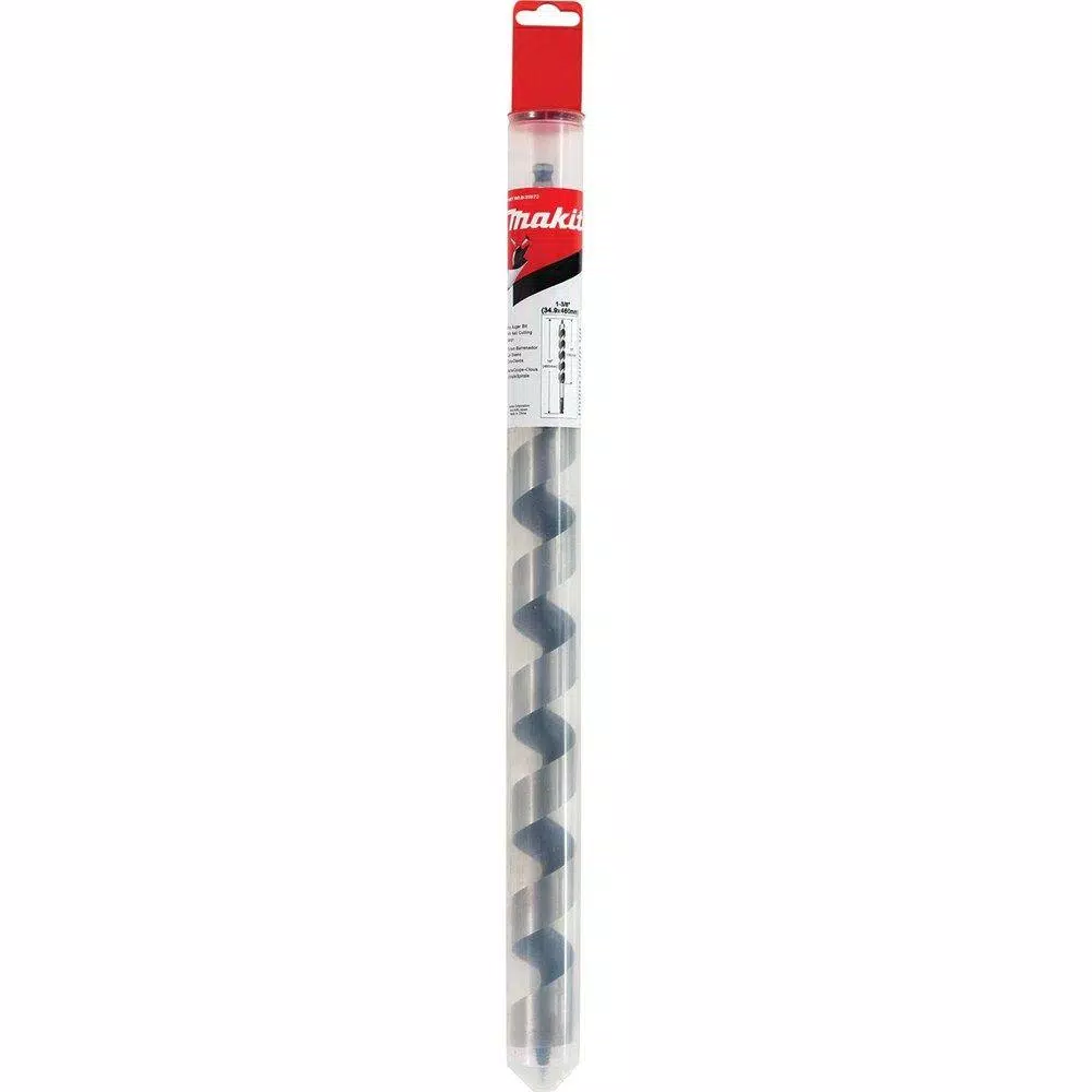 Makita 1-3/8 in. x 18 in. Steel Ship Auger Bit with 7/16 in. Hex Shank