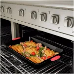 Classic Cuisine 2-Piece Nonstick Carbon Steel Baking Pan Set with Silicone Handles thumbnail 4