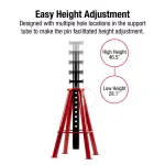 Sunex Tools 10-Ton High Height Pin Type Jack Stands, Pair thumbnail 4