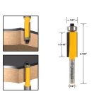 Yonico 1-1/4 in. L 1/4 in. Shank Carbide Tipped Flush Trim Router Bit with End Bearing thumbnail 2