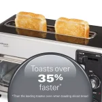 Hamilton Beach Toastation 1300W 2-Slice Toaster Oven, Black and Gray thumbnail 7