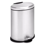 Honey-Can-Do 3.2 Gal. Stainless Steel Oval Step-On Trash Can with Removable Inner Bucket thumbnail 1