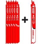 DIABLO 9 in. 14/18 TPI Medium Metal Reciprocating Saw Blades (5-Pack) with Bonus Carbide Metal Blade thumbnail 1