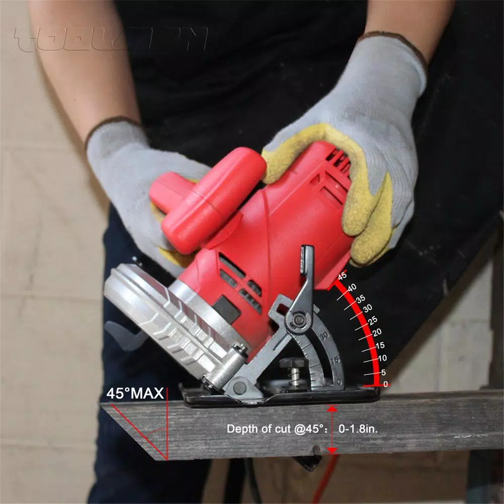 Boyel Living 12 Amp 7-1/4 in. Corded Circular Saw with Dual-Grip Handle and Bevel Cut Capability