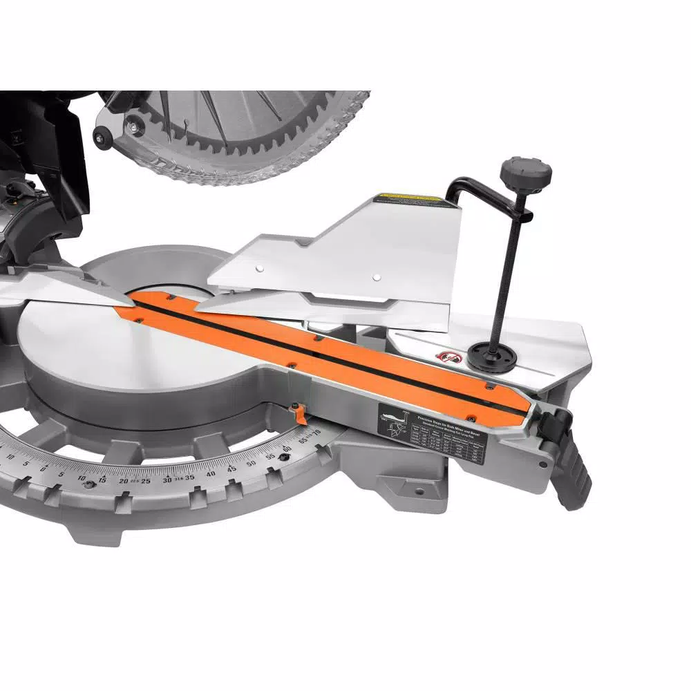 RIDGID 12 in. Dual Bevel Sliding Miter Saw, 15 Amp, 70° Miter Capacity