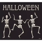 My Door Decor 7 ft. x 8 ft. Happy Halloween Skeleton Garage Door Mural Decor, Outdoor Vinyl thumbnail 4