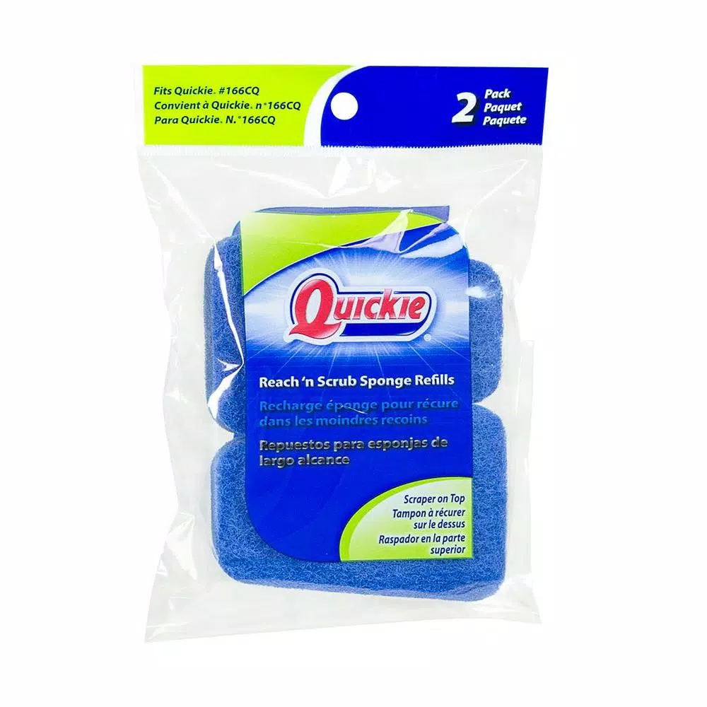 Quickie Reach n Scrub Dish-Wand Sponge Refills, 2-Pack, for Model #166CQ
