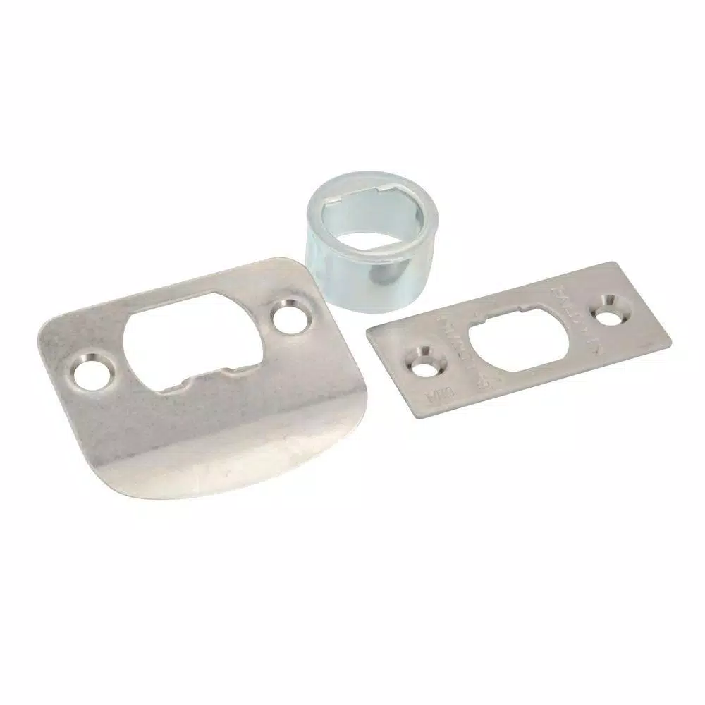 Baldwin Prestige Carnaby Satin Nickel Passage Door Knobs, 4-Pack