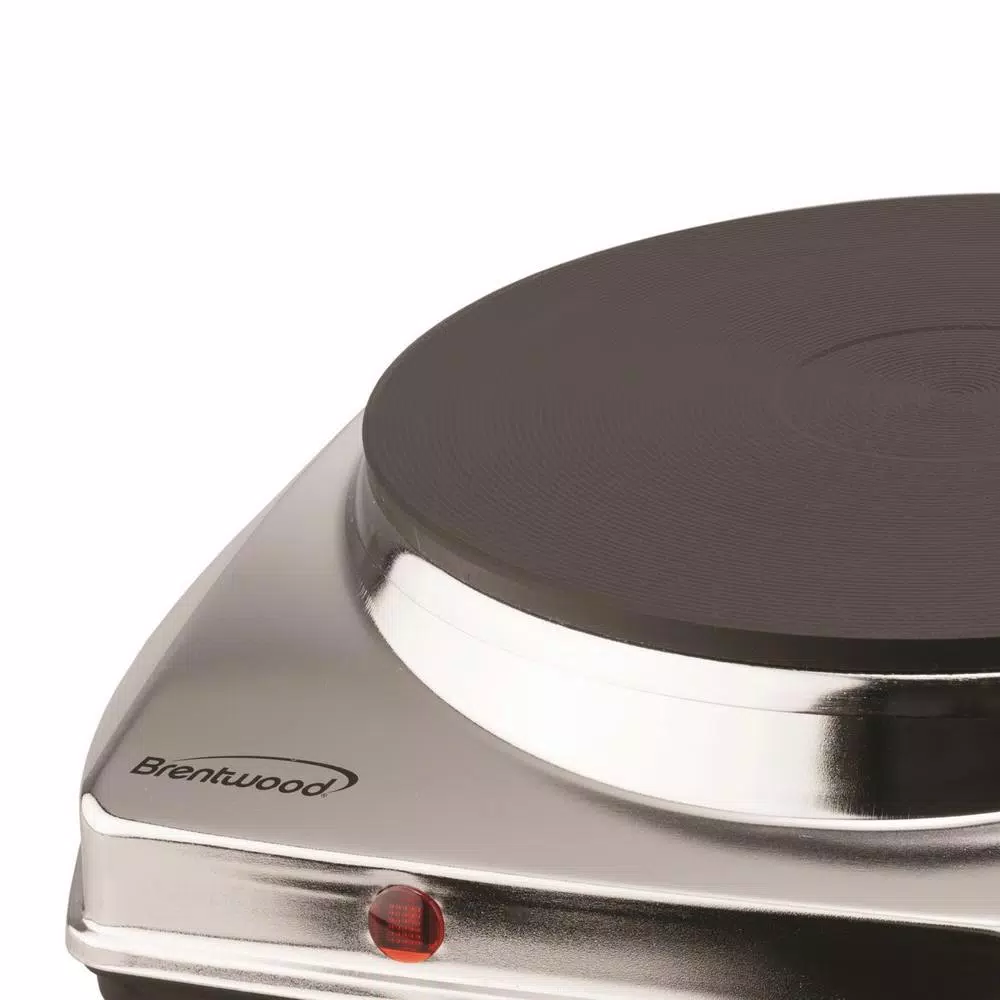 Brentwood Appliances TS-337 1000W Single Burner Electric Hot Plate, Silver