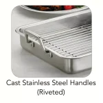 Tramontina Gourmet Prima 5 Qt. Stainless Steel Roasting Pan with Basting Grill thumbnail 2