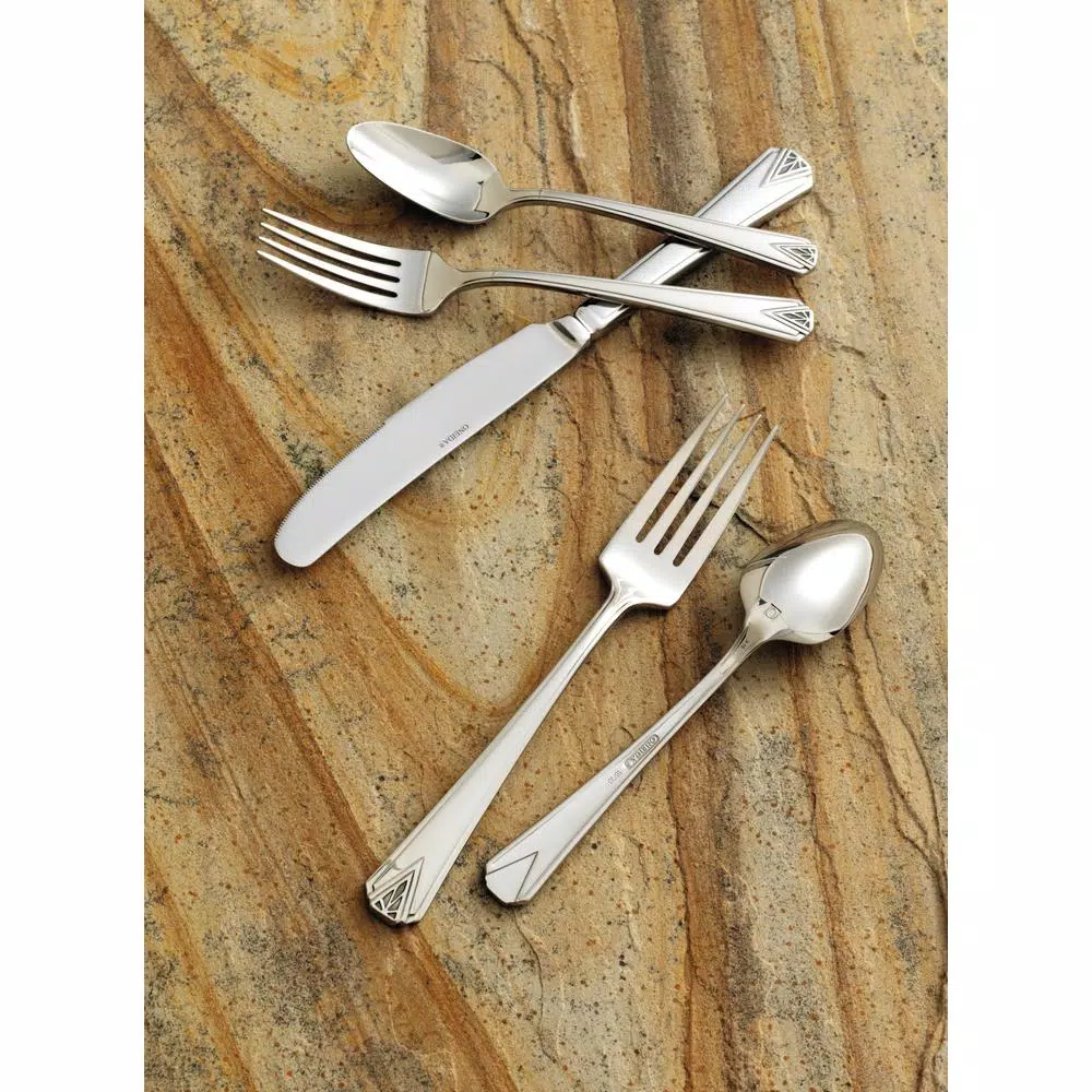 Oneida Deauville 18/10 Stainless Steel Dinner Forks, Set of 12