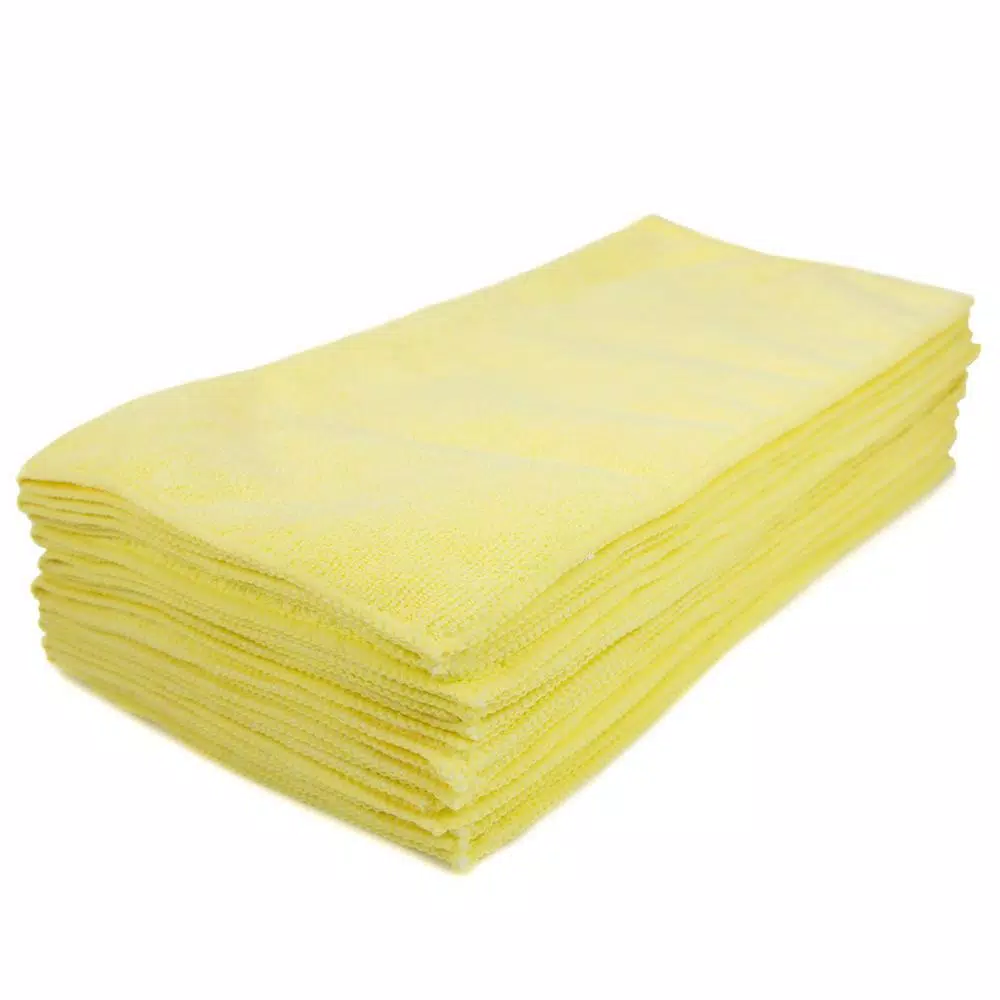 Renown 12-Pack General Purpose Microfiber Cleaning Cloths, 12 in. x 12 in., Yellow