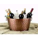 Old Dutch 4 Gallon Oval Antique Hammered Copper Party Tub, 16 qt thumbnail 3
