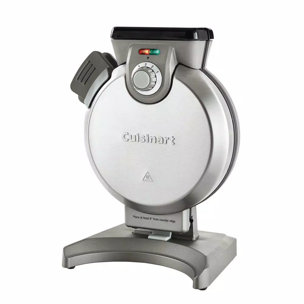 Cuisinart Vertical Belgian Waffle Maker with Stainless Steel Cover and 5 Browning Levels