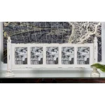 LITTON LANE 5-Opening Farmhouse Standing Picture Frame, Chipped White Wood Finish, 5 x 7 in. thumbnail 1
