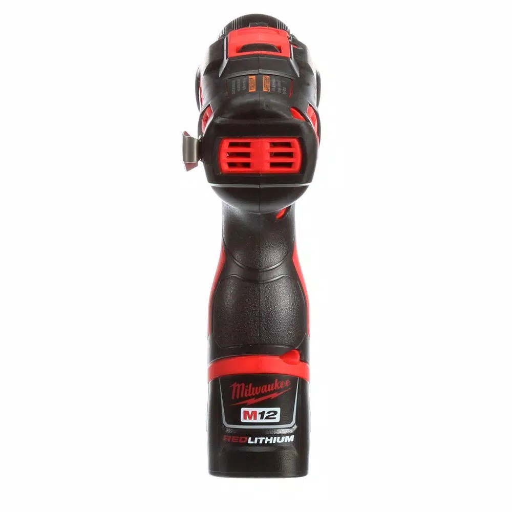 Milwaukee M12 12V Lithium-Ion Cordless 3/8 in. Drill/Driver Kit with Two 1.5 Ah Batteries, Charger and Bag