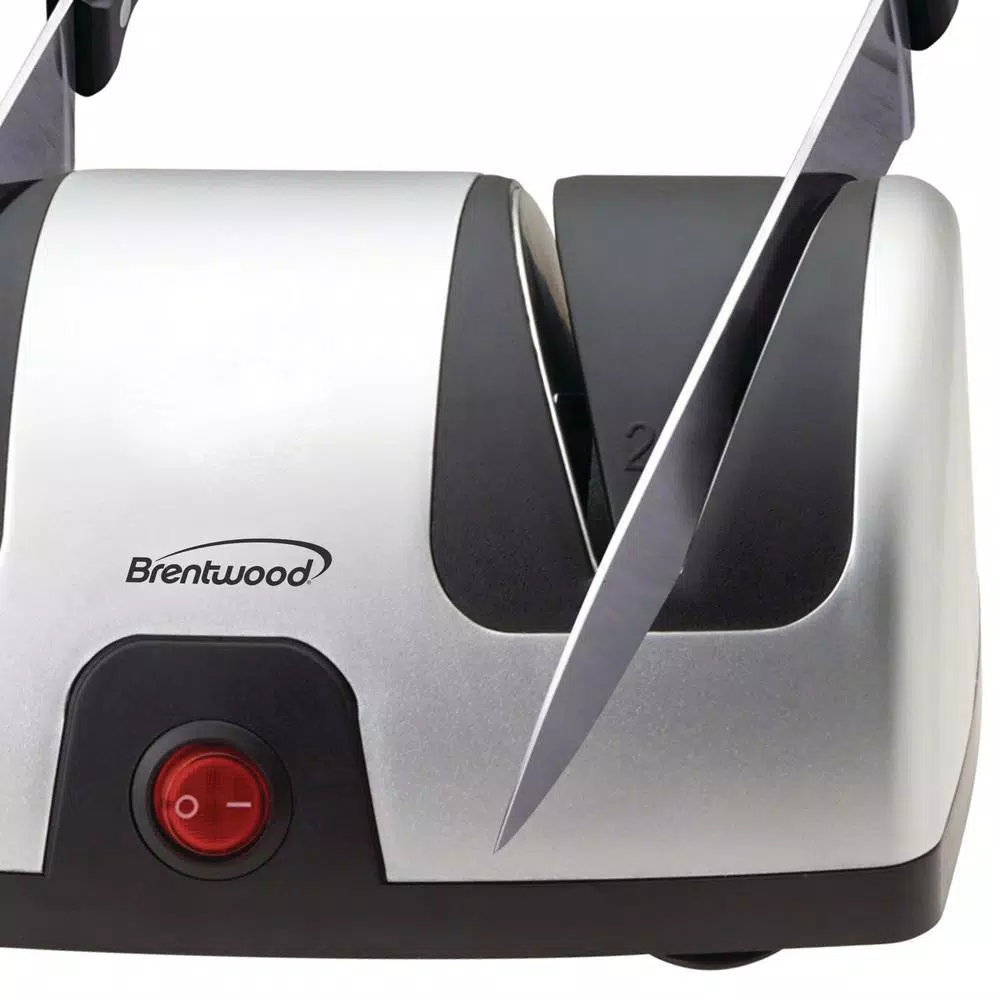 Brentwood Appliances TS-1001 2-Stage Electric Knife Sharpener with Diamond Abrasive