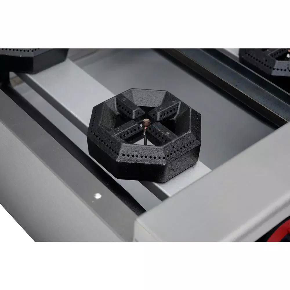 SABA 24 in. Commercial 4-Burner Gas Hotplate Cooktop, Stainless Steel