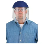 3M Clear Professional Face Shield, Impact Resistant Polycarbonate, Blue thumbnail 3
