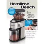 Hamilton Beach 16 oz Stainless Steel Burr Coffee Grinder with 18 Grind Settings thumbnail 4