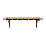 StyleWell Natural Wood and Metal Wall Mounted Wine Glass Organizer thumbnail 1