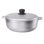 IMUSA 11.6 qt. Cast Aluminum Caldero with Natural Finish and Tight Fitting Lid thumbnail 1