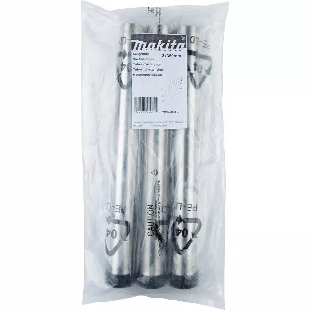Makita 3-Piece Extension Pipe Set for VC4210L and VC4710 Wet/Dry Dust Extractors
