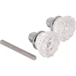 Prime-Line Fluted Glass Door Knobs with Chrome Plated Bases, 2 in. Diameter, Indoor Use thumbnail 1