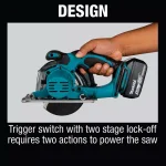 Makita 18V LXT Cordless 5-3/8 in. Metal Cutting Saw Kit with 2 5.0 Ah Batteries and Rapid Optimum Charger thumbnail 10
