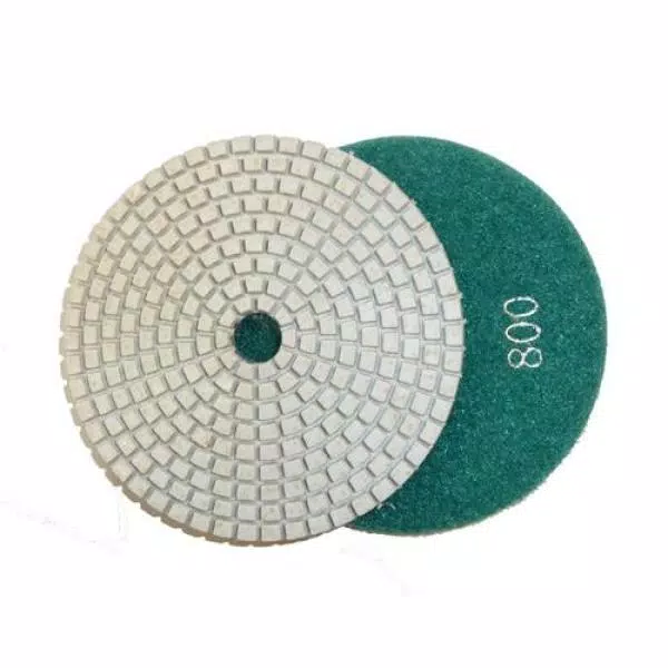 Toolocity JHX 5 in. Dry/Wet Diamond Polishing Pad Set with Semi-Rigid Back Holder for Concrete and Granite