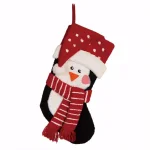 Glitzhome 19 in. 3D Penguin Christmas Stocking - Festive Holiday Decor thumbnail 1