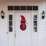 Fraser Hill Farm 25 in. Artificial Snowman Christmas Wreath with Red Hat and Striped Scarf thumbnail 4