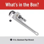 RIDGID 814 14 in. Aluminum Straight Pipe Wrench thumbnail 2